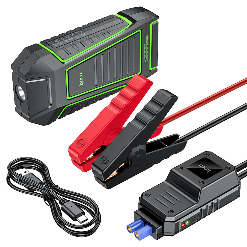 Hoco QS1 “Spring” 10000mAh Power Bank with Car Jump Starter Function – Multi-Function Portable Battery Pack with 12V Emergency Start Output