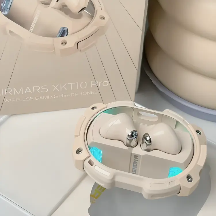 Monster Airmars XKT10 Pro Wireless Gaming Headphone (White) – Advanced Bluetooth 5.3 Technology, Over 10m Transmission Distance, Low-Latency Gaming Mode, HD Sound