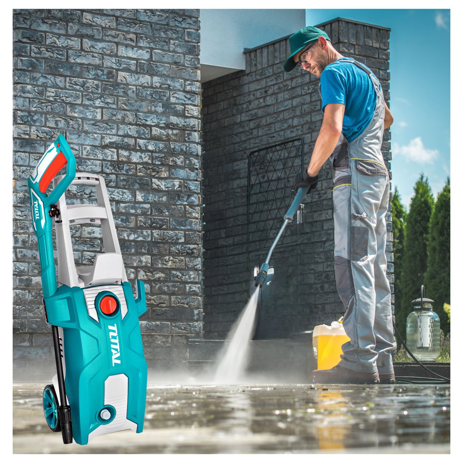 TOTAL , Water Washing Machine 2000w High Pressure Washer , 160 Bar ,  (2320PSI)