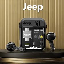 Jeep Original JP-EW003 Wireless Earbuds Bluetooth Earphones – 295 Black | IPX5 Nano Waterproof, Dual-Mic ENC Noise Reduction, HiFi Sound Quality