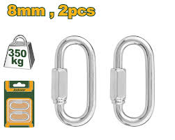 Jadever JDQL1K02 Heavy-Duty Carbon Steel Quick Link Set (2Pcs, 8mm, 350kg Working Load Limit) Jadever JDQL1K02 Heavy-Duty Carbon Steel Quick Link Set (2Pcs, 8mm, 350kg Working Load Limit)