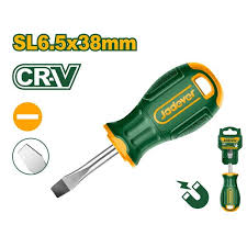 Jadever JDSD1261 Professional Heavy-Duty Slotted Screwdriver – Premium Steel Construction with 6.5mm Slotted Tip and 6.0mm Round Shank Diameter