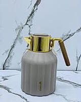 FEENIK- Vacuum Jug Thermos For Hot & Cold -PP Body & Pink Glass Liner , PP BODY+PINK 1.0 L , Grey FEENIK- Vacuum Jug Thermos For Hot & Cold -PP Body & Pink Glass Liner , PP BODY+PINK 1.0 L , Grey