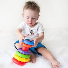 Playgro Sort and Stack Tower – Colorful Educational Baby Toy for Sorting, Stacking, and Learning Shapes, Sizes, and Colors – Encourages Cognitive Development