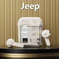 Jeep Original JP-EW003 Wireless Earbuds Bluetooth Earphones – 295 White | IPX5 Nano Waterproof, Dual-Mic ENC Noise Reduction, HiFi Sound Quality