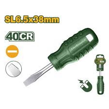 Jadever JDSD3961 Slotted Screwdriver SL 6.5 × 38 mm – 40CR Carbon Steel, Round Shank, Precision Flat-Head Tip with Ergonomic Grip Jadever JDSD3961 Slotted Screwdriver SL 6.5 × 38 mm – 40CR Carbon Steel, Round Shank, Precision Flat-Head Tip with Ergonomic Grip