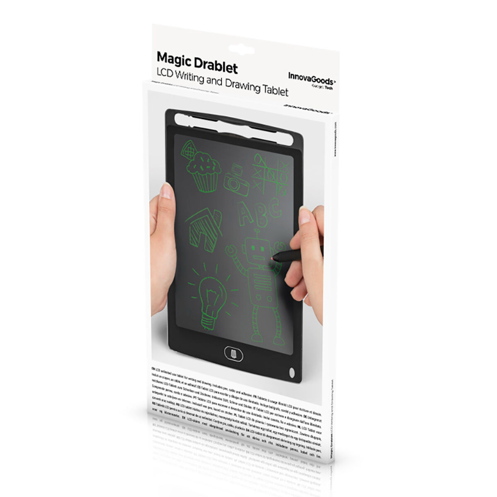 InnovaGoods Lcd Writing And Drawing Tablet Magic Drablet, V0100979, 8.5 inches (diagonal), Lightweight (approximately 110-150 grams),Long-lasting (up to 12-24 months with normal use) InnovaGoods Lcd Writing And Drawing Tablet Magic Drablet, V0100979, 8.5 inches (diagonal), Lightweight (approximately 110-150 grams),Long-lasting (up to 12-24 months with normal use)
