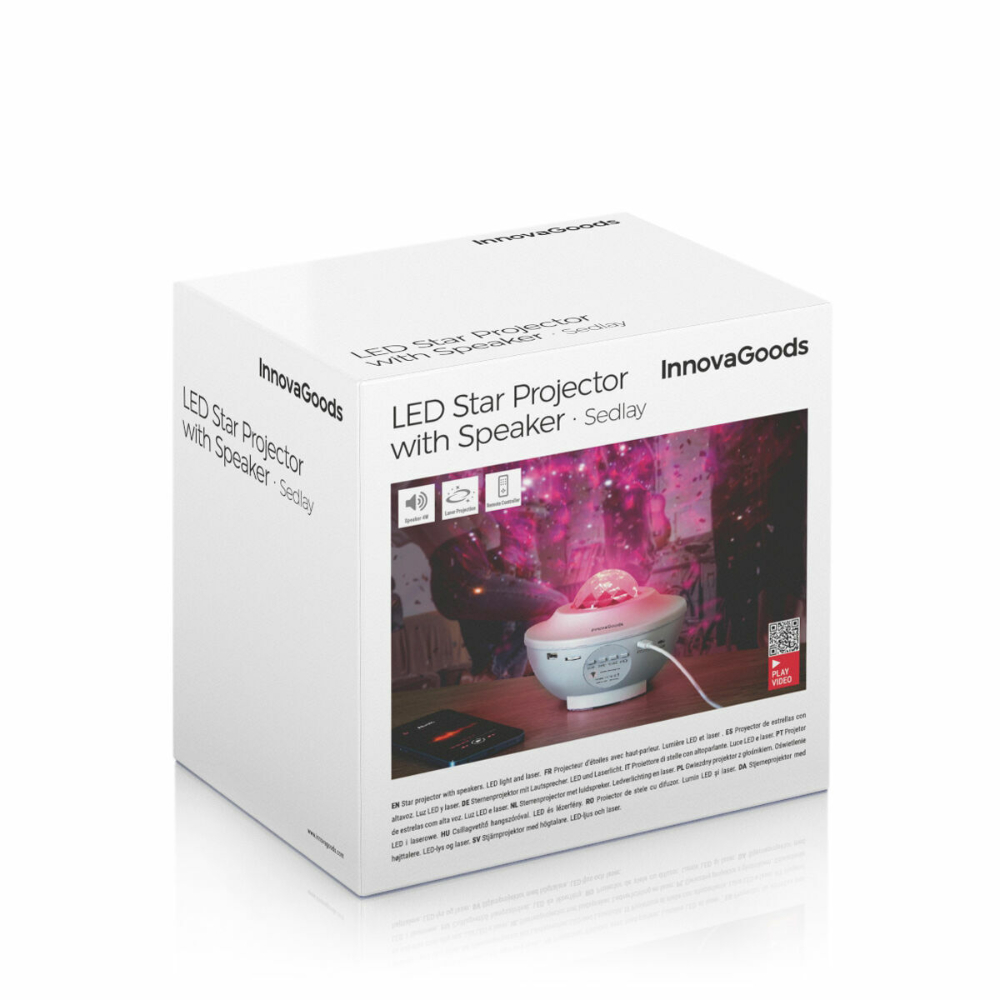 InnovaGoods Led Star Projector And Laser With Speaker Sedlay, V0103834 InnovaGoods Led Star Projector And Laser With Speaker Sedlay, V0103834