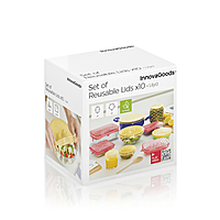 InnovaGoods Set Of 10 Reusable And Adjustable Kitchen Lids Lilyd, V0103560 InnovaGoods Set Of 10 Reusable And Adjustable Kitchen Lids Lilyd, V0103560