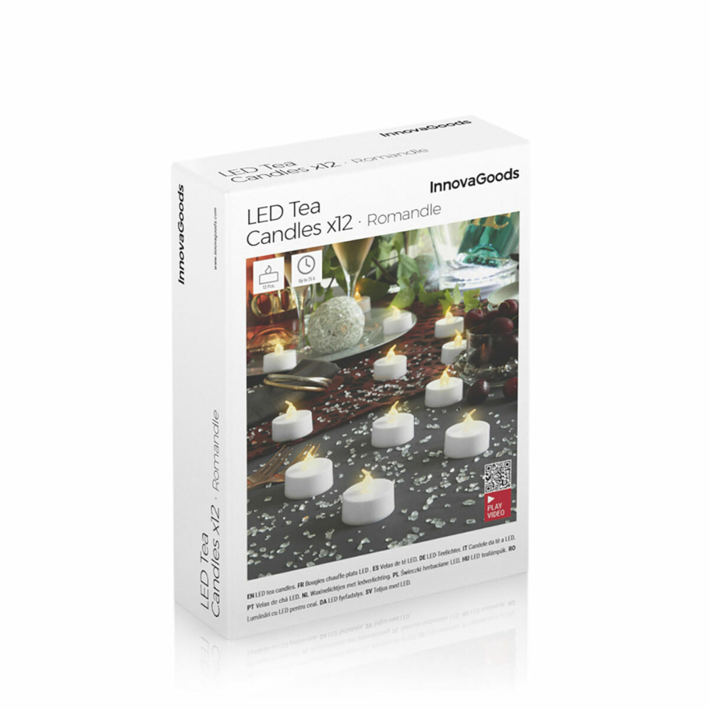 InnovaGoods Set Of Led Tealight Candles Romandle 12 Units, V0103821 InnovaGoods Set Of Led Tealight Candles Romandle 12 Units, V0103821