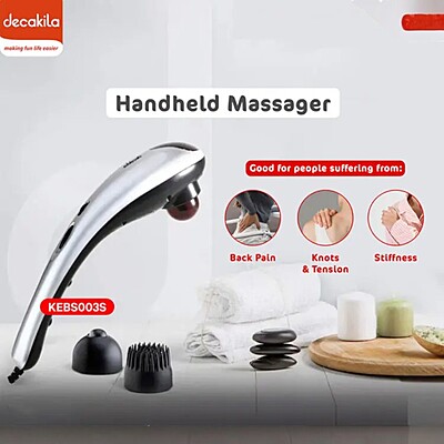 Decakila- manual massage machine 25W, 3 massage heads, 4mm deep massage