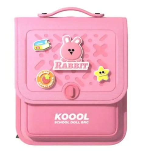 PICOCICI K58 Kids Backpack – Durable Rubber School Bag with Unique Personality-Driven Designs, Customizable Interchangeable Pins, and Side Pockets