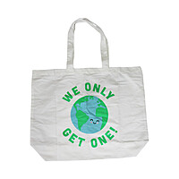 Kate & Milo Earth Day Tote Bag - We Only Get One! Kate & Milo Earth Day Tote Bag - We Only Get One!