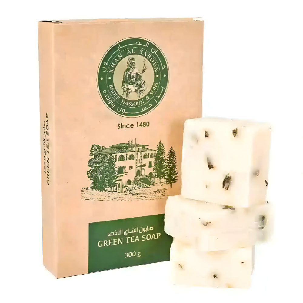 Khan Saboun - Body & Face Soap Green Tea Soap 300g Khan Saboun - Body & Face Soap Green Tea Soap 300g