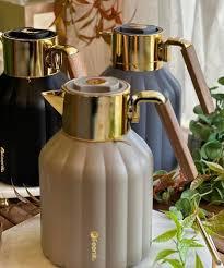 Buy One Get One FEENIK- Vacuum Flask Jug Thermos For Hot & Cold Gray And Whid With Gold