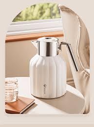 Buy One Get One FEENIK-Vacuum Flask Jug Thermos For Hot & Cold 1L-Black and White Silver