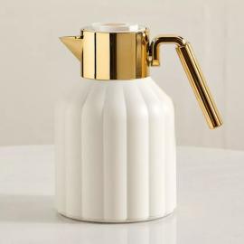 Buy One Get One FEENIK- Vacuum Flask Jug Thermos For Hot & Cold Gray And Whid With Gold