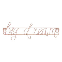 Max Home - Big Dreams Pink Wall Hook Frame Max Home - Big Dreams Pink Wall Hook Frame