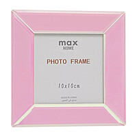 Max Home - Square Shaped Pink Glass Photo Frame (10x10 cm) Max Home - Square Shaped Pink Glass Photo Frame (10x10 cm)
