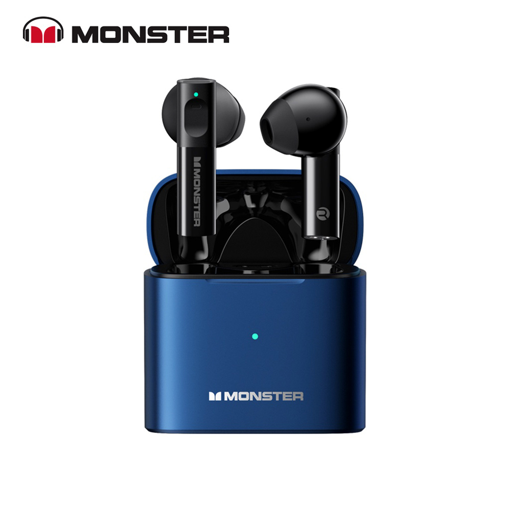 Monster Aimars XKT03 Wireless Gaming Headphone (Dark Blue) – Stylish Half In-Ear Bluetooth Headset with Business Simplicity Design, High-Texture Finish