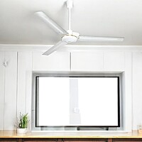 Decakila Ceiling Fan 56inch With 1-5 speed capacitor, 22-70W Power and 3 Metal blades (KEFC076W) Decakila Ceiling Fan 56inch With 1-5 speed capacitor, 22-70W Power and 3 Metal blades (KEFC076W)