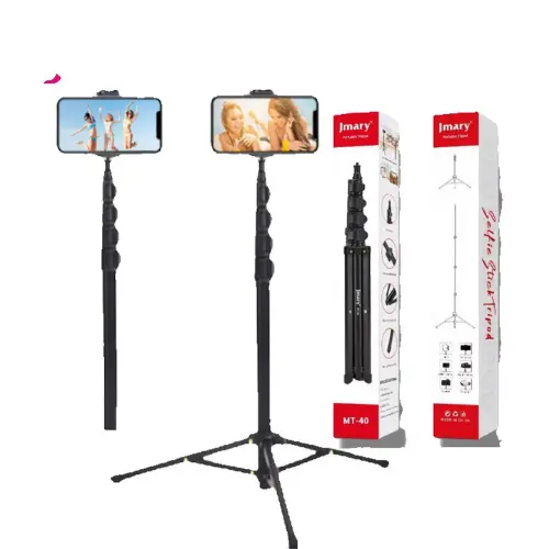 JMARY MT-40 2-in-1 Extendable Tripod Stand – Monopod & Selfie Stick Tripod with 5-Section Adjustable Legs, 44cm–151.5cm Height Range, 3kg Load Capacity, Lightweight Foldable Design JMARY MT-40 2-in-1 Extendable Tripod Stand – Monopod & Selfie Stick Tripod with 5-Section Adjustable Legs, 44cm–151.5cm Height Range, 3kg Load Capacity, Lightweight Foldable Design