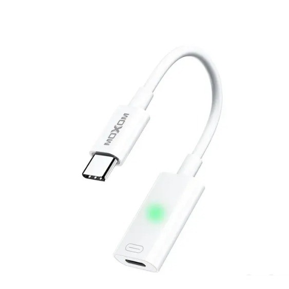MOXOM MX-CB243 PD 60W Type-C to Lightning OTG Adapter – Durable and High-Speed Type-C to iPhone Connector Supports Power Delivery Fast Charging, Data Transfer, and OTG Functionality