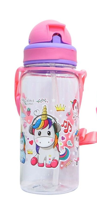 Bottle Unicorner SH-2002E – 500ml BPA-Free Plastic Water Bottle with Adorable Unicorn Design, Leak-Proof Cap and Ergonomic Shape