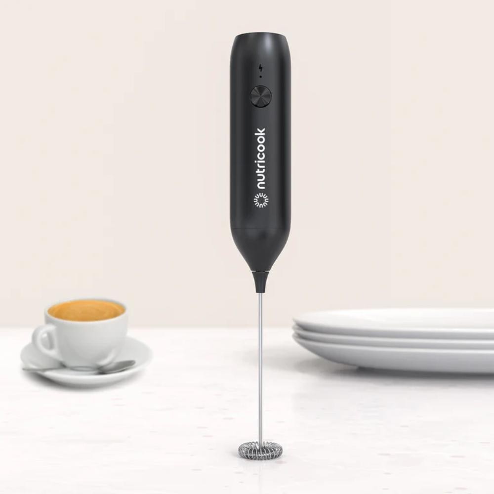 Nutricook Rechargeable Milk Frother – Black, NC-MF100ME