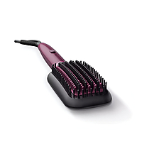 Philips-Heated Straightening Brush BHH880 55W 110-240V Black And Pink Philips-Heated Straightening Brush BHH880 55W 110-240V Black And Pink