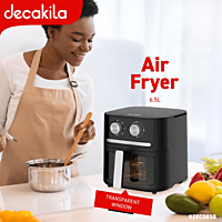 Decakila Air Fryer 6.5L Capacity, 1600W Motor, Non-Stick coat, 60 minute Timer and Overheat Protection (KEEC085B) Decakila Air Fryer 6.5L Capacity, 1600W Motor, Non-Stick coat, 60 minute Timer and Overheat Protection (KEEC085B)