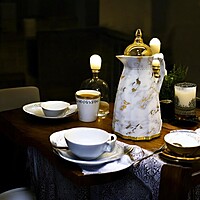 DAY DAYS Enjoy the Life Vacuum Jar Gold/White 1L DR-100DWG DAY DAYS Enjoy the Life Vacuum Jar Gold/White 1L DR-100DWG