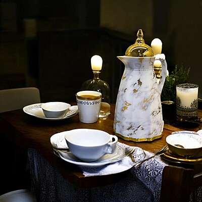 DAY DAYS Enjoy the Life Vacuum Jar Gold/White 1L DR-100DWG