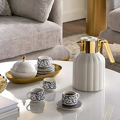 Feenik Vcuum Jug White/Gold 1L RA-R100G-1