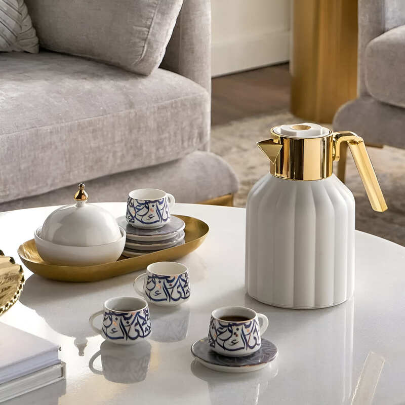 Feenik Vcuum Jug White/Gold 1L RA-R100G-1 Feenik Vcuum Jug White/Gold 1L RA-R100G-1