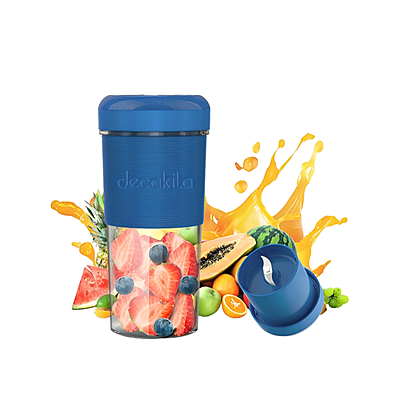 Decakila Portable Blender for Shakes and Smoothies Non-Slip Handshake Design 7,4V - blue