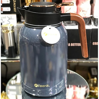 FEENIK- Vacuum Jug Thermos For Hot & Cold Stainless Steel Body Inside And Outside , 2.0 L , Navy