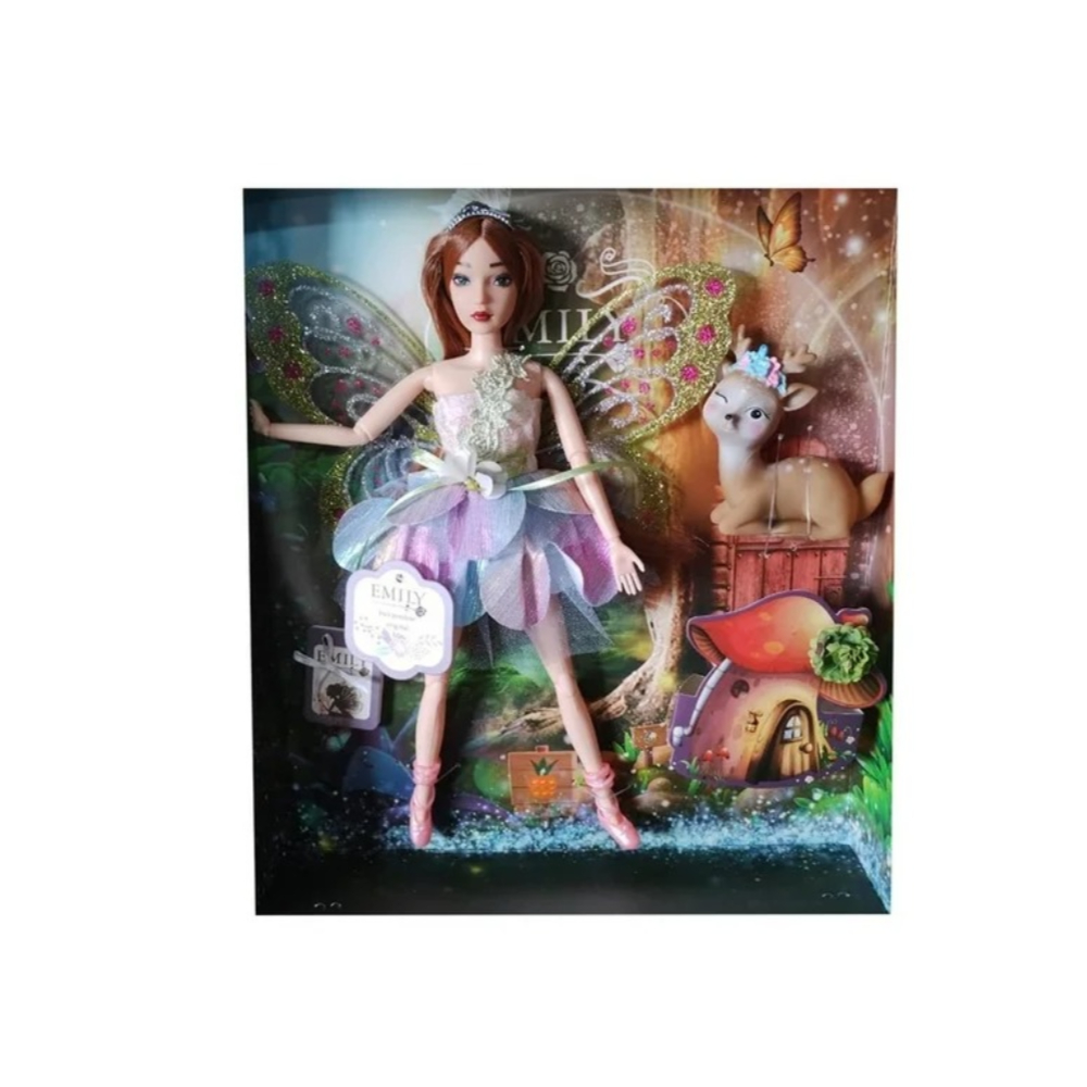 Emily Doll with Deer – A Beautiful Fashion Doll Set Featuring Emily with a Cuddly Deer Companion for Nature-Inspired Play, Imaginative Adventures, and Nurturing Exploration