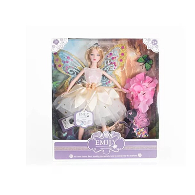 Emily Doll with Flowers & Butterfly – A Beautiful Fashion Doll Set Featuring Emily in a Floral Outfit with a Butterfly Accessory and a Bouquet of Flowers for Creative Play