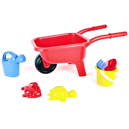 12-Piece Wheelbarrow Beach Set for Kids β Model 3033/1 | Construction-Style Handcart Toy Set with Shovel, Rake, Watering Can, Bucket, and Sand Molds 12-Piece Wheelbarrow Beach Set for Kids β Model 3033/1 | Construction-Style Handcart Toy Set with Shovel, Rake, Watering Can, Bucket, and Sand Molds