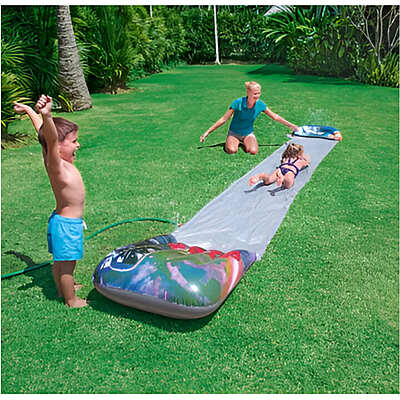Bestway 91208 Star Wars Inflatable Single Water Slide for Kids – Durable Outdoor Slip & Slide with Hose Connector, Splash Pool, and Official Star Wars Graphics