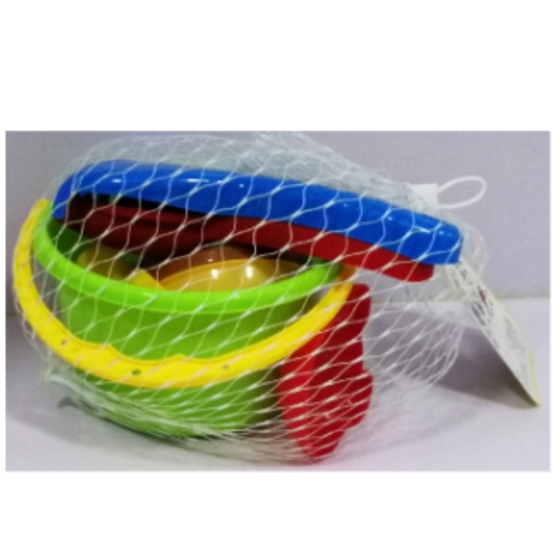 BEACH BUCKET PLAY SET IN NET BAG – BJ806A | 7-Piece Plastic Sand Toy Set for Kids with Bucket, Molds & Sand Accessories | Indoor & Outdoor Beach and Sandbox Toy Set BEACH BUCKET PLAY SET IN NET BAG – BJ806A | 7-Piece Plastic Sand Toy Set for Kids with Bucket, Molds & Sand Accessories | Indoor & Outdoor Beach and Sandbox Toy Set