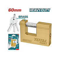 Total Brass Block Padlock 60mm Total Brass Block Padlock 60mm