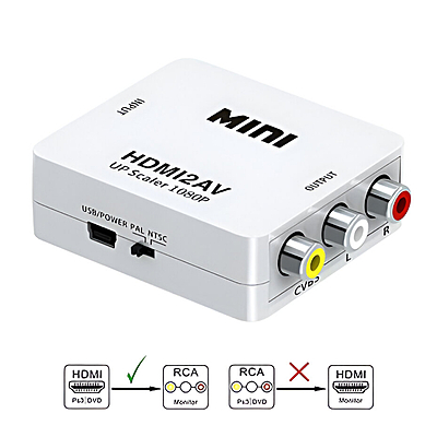 HDMI to AV 3RCA  Video Audio Converter Adapter
