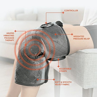 MASSAGING KNEE WRAP Physiotherapy knee brace-calming Heat Vibration knee wrap