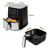 Nutricook Air Fryer 2 5.5L – Digital Air Fryer with Rapid Air Technology, 10 Pre-set Cooking Functions, Adjustable Temperature Control, and Modern Design – Model NC-AF205 Nutricook Air Fryer 2 5.5L – Digital Air Fryer with Rapid Air Technology, 10 Pre-set Cooking Functions, Adjustable Temperature Control, and Modern Design – Model NC-AF205