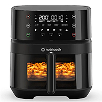 Nutricook 5.7L Air Fryer 3 Vision, Smart Digital Air Fryer with Transparent Viewing Window, Rapid Air Circulation Technology, Large Family-Sized Capacity, Adjustable Temperature & Timer Nutricook 5.7L Air Fryer 3 Vision, Smart Digital Air Fryer with Transparent Viewing Window, Rapid Air Circulation Technology, Large Family-Sized Capacity, Adjustable Temperature & Timer