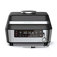 Nutricook Electric Air Fryer Grill XL 9.6L, Multifunctional Air Fryer & Grill Combo with Non-Stick Grill Plate, 360° Rapid Air Circulation, Adjustable Temperature & Timer, Large Family-Sized Capacity Nutricook Electric Air Fryer Grill XL 9.6L, Multifunctional Air Fryer & Grill Combo with Non-Stick Grill Plate, 360° Rapid Air Circulation, Adjustable Temperature & Timer, Large Family-Sized Capacity