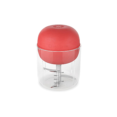 Nutricook Choppi 500ml Food Chopper, Red – Compact Manual Chopper with Stainless Steel Blades, One-Touch Operation, Easy to Clean, Ideal for Chopping, Slicing, and Dicing Small Portions