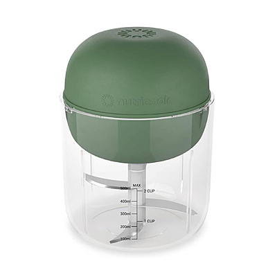 Nutricook Choppi 500ml Food Chopper, Green – Manual Pull-Cord Chopper with Stainless Steel Blades, Compact and Efficient Design, Ideal for Chopping, Slicing, Dicing Small Portions, Easy to Clean